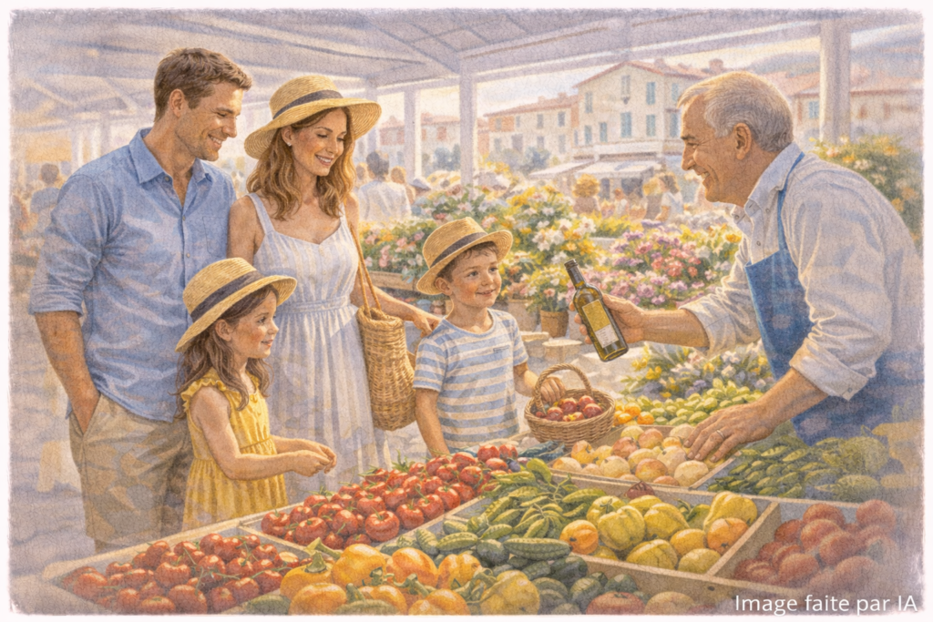 Marché provençal — Découverte des produits frais au marché de Cannes.