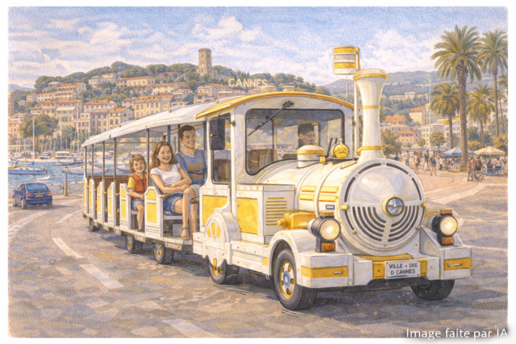 Train touristique à cannes : une activité familiale à faire pour découvrir la ville.