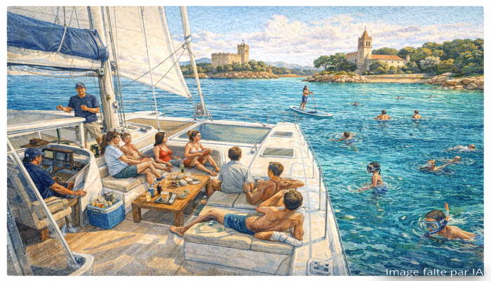 Catamaran partagé, une activité nautique incontournable.