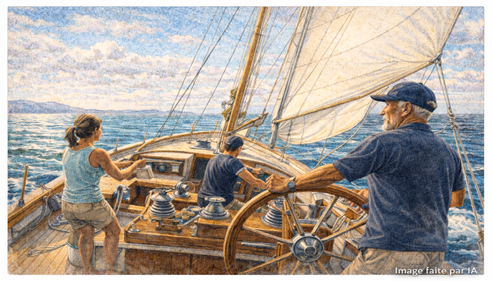 Voilier traditionnel au large de Cannes, activités nautiques à Cannes élégantes et authentiques