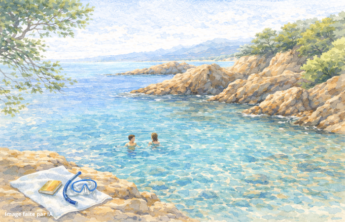La baignade dans une crique. une activité aquatique incontournable.