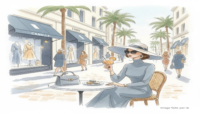 Rue du Commandant André à Cannes, le repère des fashionistas cannoises.