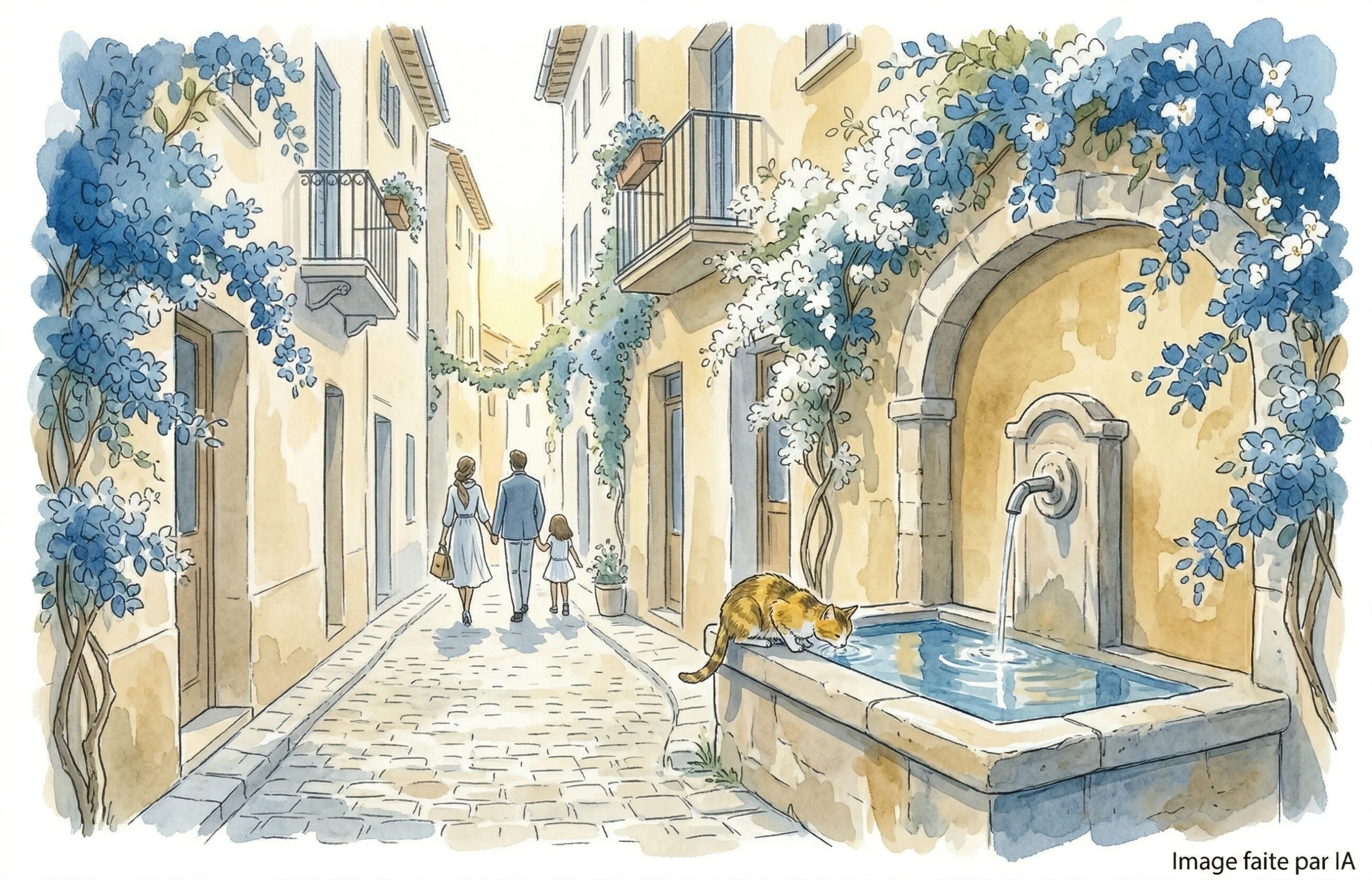 La fontaine : là où l'âme du Suquet à Canens se dévoile