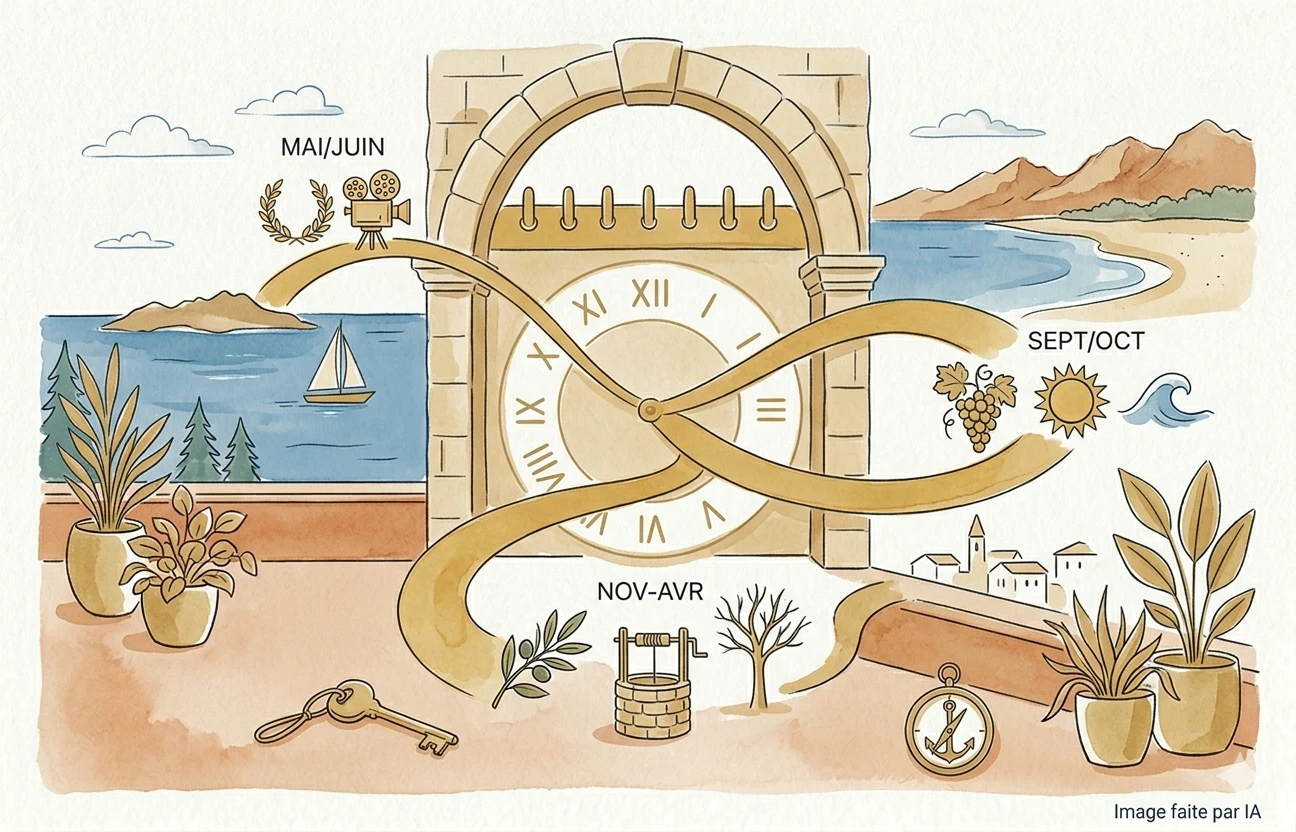 Illustration des meilleures saisons pour visiter Cannes et ses alentours