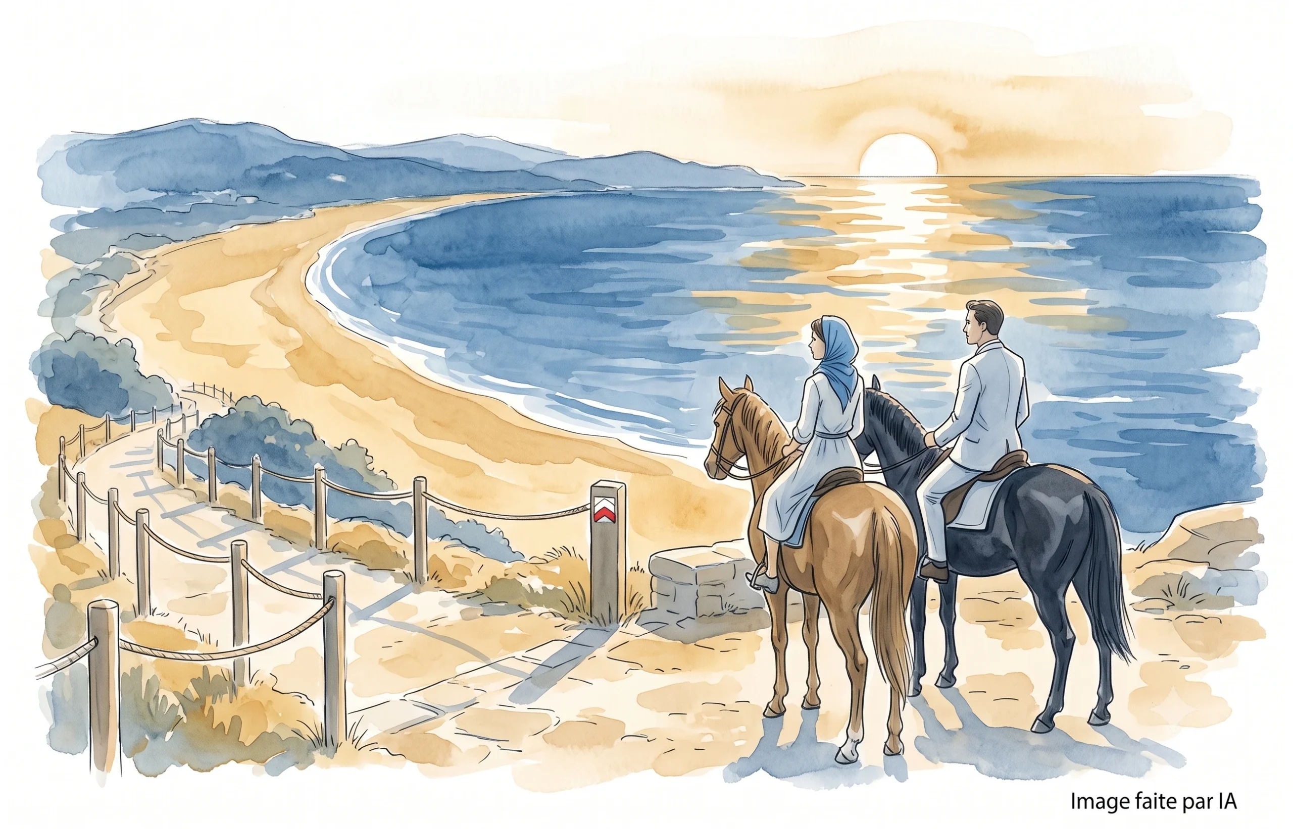 balade à cheval sur une plage de cannes
