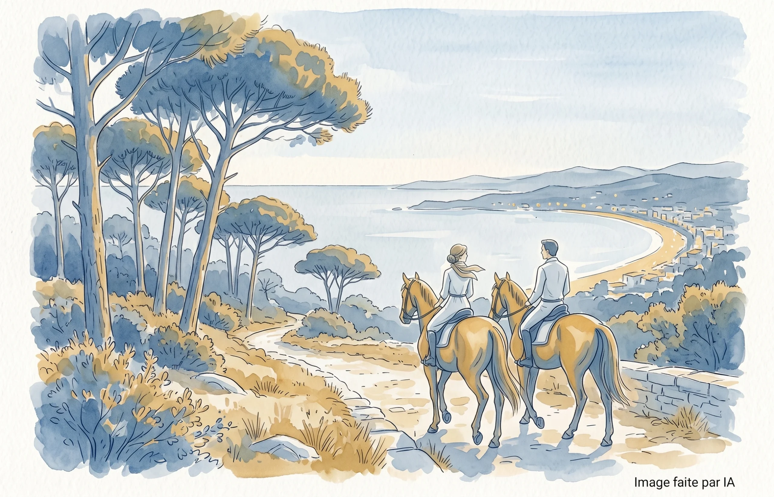 balade à cheval dans l'arrière-pays de Cannes